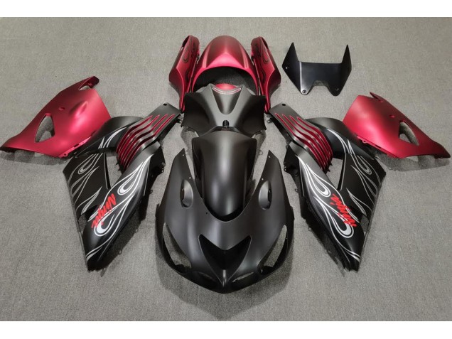 Matt Schwarz & Rot 2006-2011 ZX14R Motorrad Verkleidungen