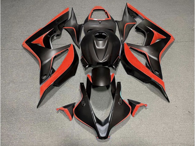 Matt Schwarz & Rot 2007-2008 CBR600RR Motorrad Verkleidungen