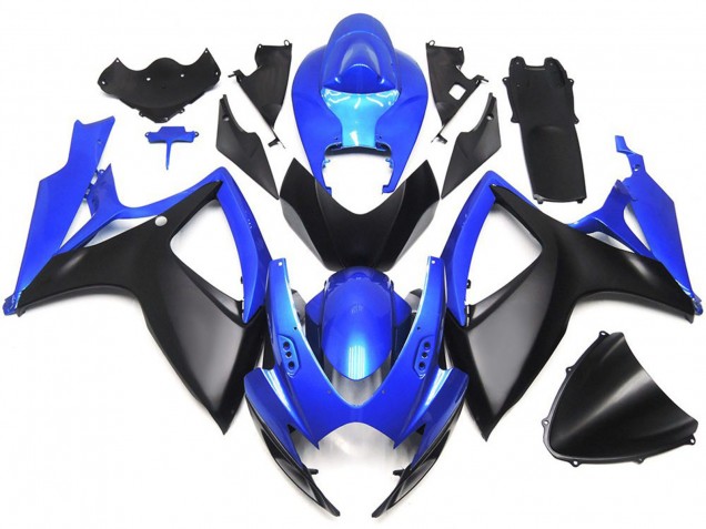 Matt Schwarzer & Blauer Custom-Stil OEM 2006-2007 GSXR 600-750 Motorrad Verkleidungen