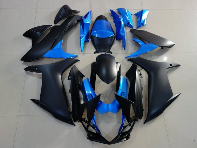 Matt Schwarzes & Leuchtendes Blau 2011-2024 GSXR 600-750 Motorrad Verkleidungen