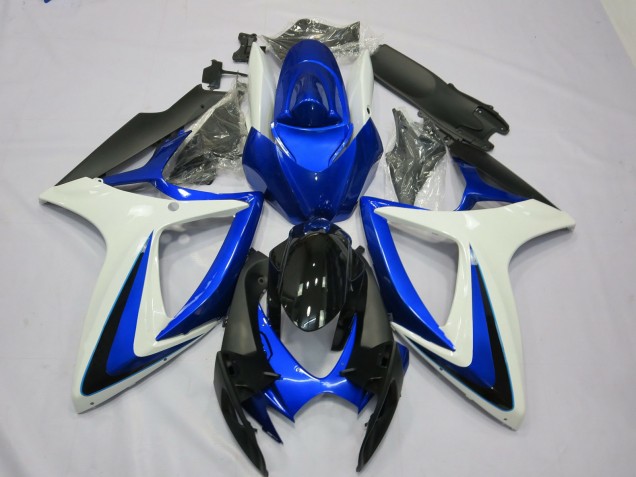 OEM Stil Weiß Blau 2006-2007 GSXR 600-750 Motorrad Verkleidungen