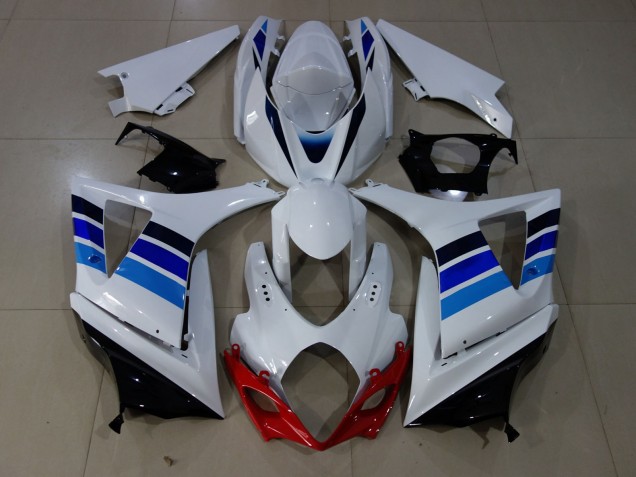 OEM Stil Blau & Weiß 2007-2008 GSXR 1000 Motorrad Verkleidungen OEM Stil Blau & Weiß 2007-2008 GSXR 1000 Motorrad Verkleidungen