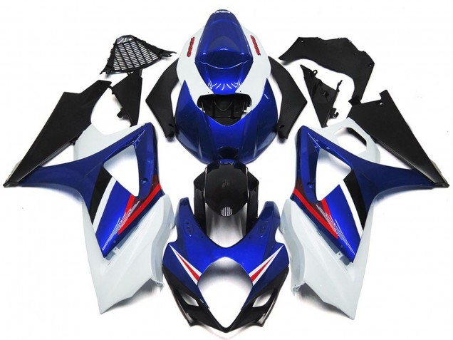OEM Stil Glanz Blau & Weiß Rot 2007-2008 GSXR 1000 Motorrad Verkleidungen