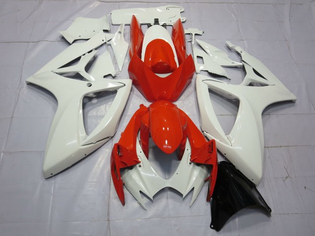 Orange & Weiß 2006-2007 GSXR 600-750 Motorrad Verkleidungen