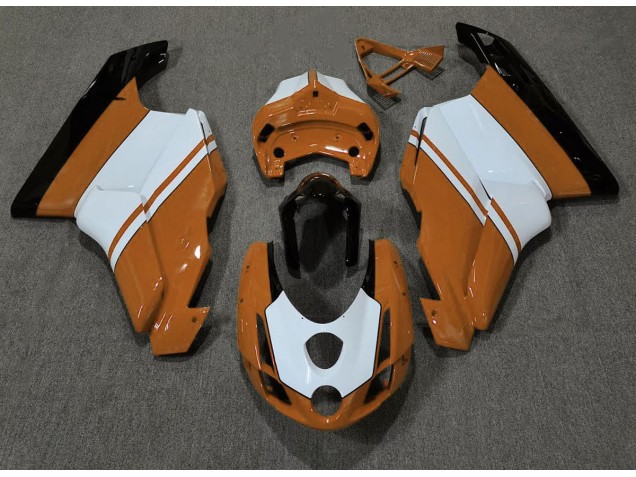 Orange Glänzend & Weiß 2003-2004 Ducati 749 999 Motorrad Verkleidungen