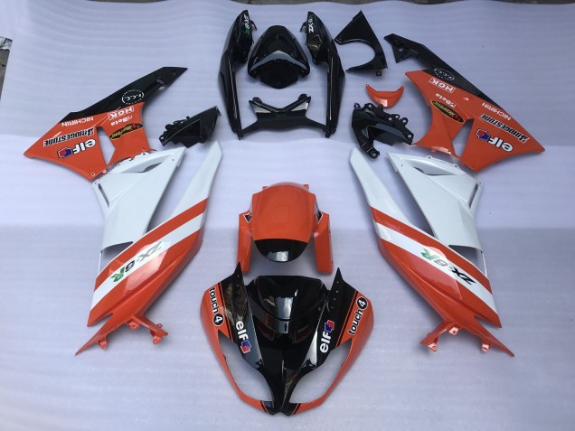 Orange Glänzend & Logos 2009-2012 ZX6R Motorrad Verkleidungen