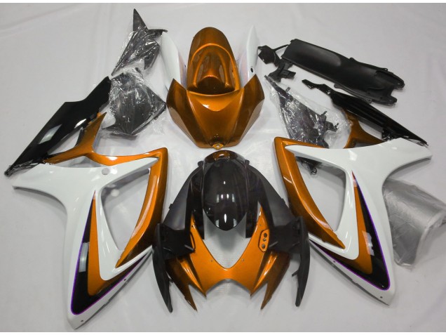 Orange & Weiß Ohne Abzeichen 2006-2007 GSXR 600-750 Motorrad Verkleidungen