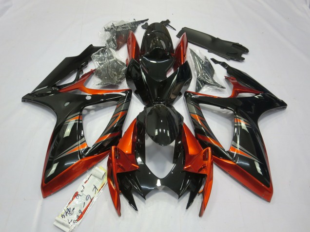 Orange & Schwarz 2006-2007 GSXR 600-750 Motorrad Verkleidungen