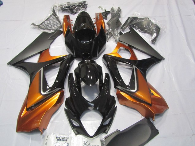 Orange & Schwarz 2007-2008 GSXR 1000 Motorrad Verkleidungen