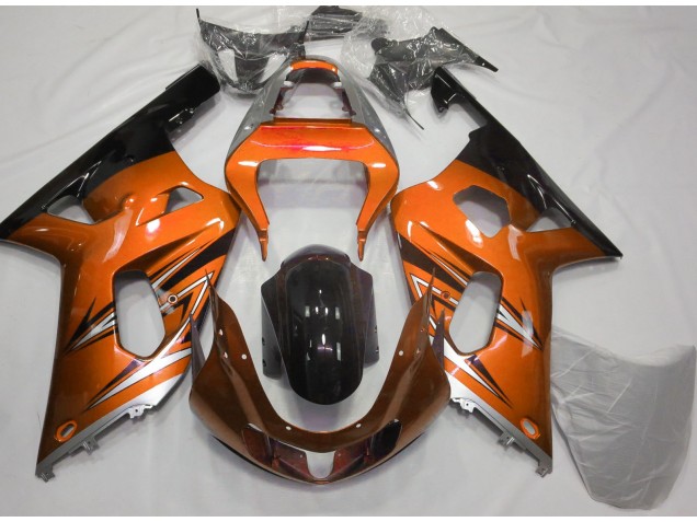 Orange & Silber 2001-2003 GSXR 600-750 Motorrad Verkleidungen