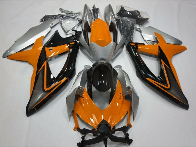 Orange & Silber 2008-2010 GSXR 600-750 Motorrad Verkleidungen