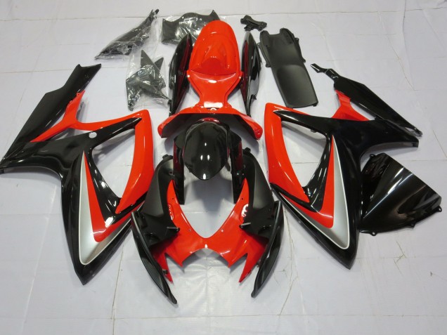 Orange Silber & Schwarz 2006-2007 GSXR 600-750 Motorrad Verkleidungen