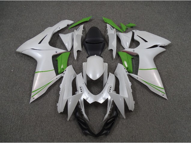 Perlweiß & Grün 2011-2024 GSXR 600-750 Motorrad Verkleidungen