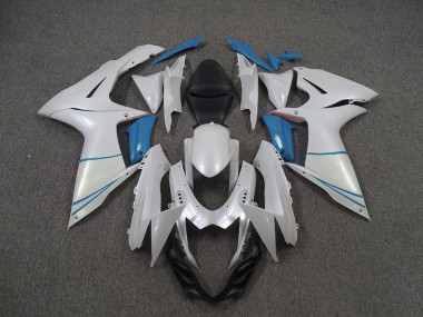 Perlweiß & Hellblau 2011-2024 GSXR 600-750 Motorrad Verkleidungen