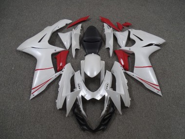 Perlweiß & Rot 2011-2024 GSXR 600-750 Motorrad Verkleidungen
