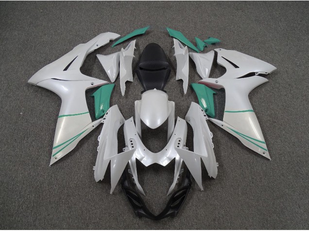 Perlweiß & T-Blau 2011-2024 GSXR 600-750 Motorrad Verkleidungen