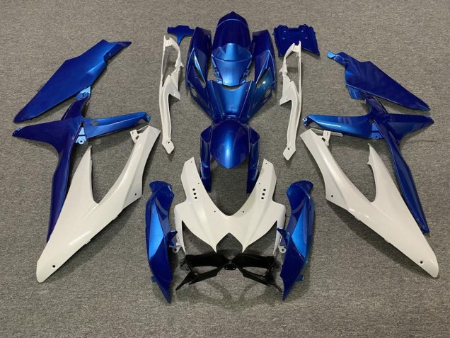 Perlblau & Weiß 2008-2010 GSXR 600-750 Motorrad Verkleidungen