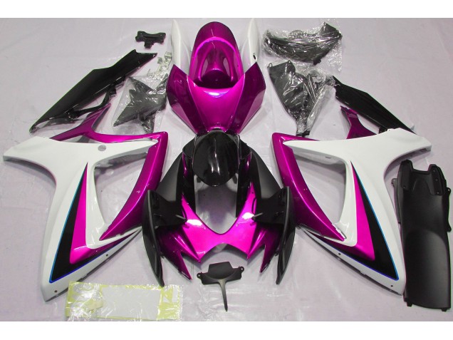 Rosa & Weiß 2006-2007 GSXR 600-750 Motorrad Verkleidungen
