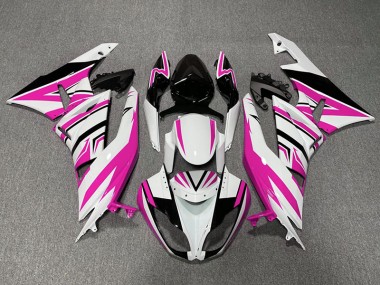 Rosa Weiß & Schwarz Zag 2009-2012 ZX6R Motorrad Verkleidungen
