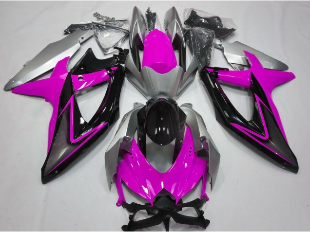 Rosa & Silber 2008-2010 GSXR 600-750 Motorrad Verkleidungen