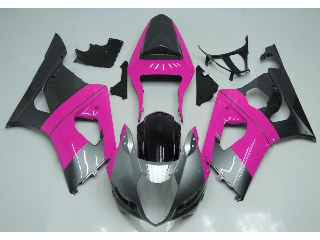 Rosa Silber & Schwarz 2003-2004 GSXR 1000 Motorrad Verkleidungen