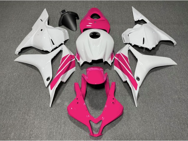 Rosa & Weißer Seitenstreifen 2009-2012 CBR600RR Motorrad Verkleidungen