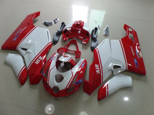 Rot & Weiß 2003-2004 Ducati 749 999 Motorrad Verkleidungen