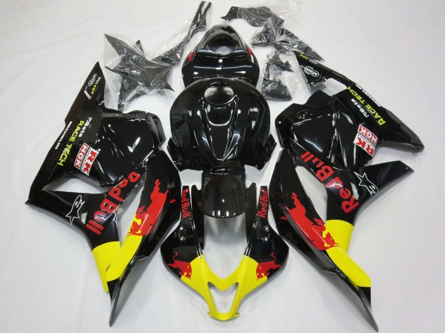 Rot Bull Schwarz Glänzend 2009-2012 CBR600RR Motorrad Verkleidungen