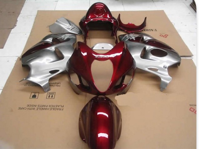 Rot D-Silber 1997-2007 GSXR 1300 Motorrad Verkleidungen
