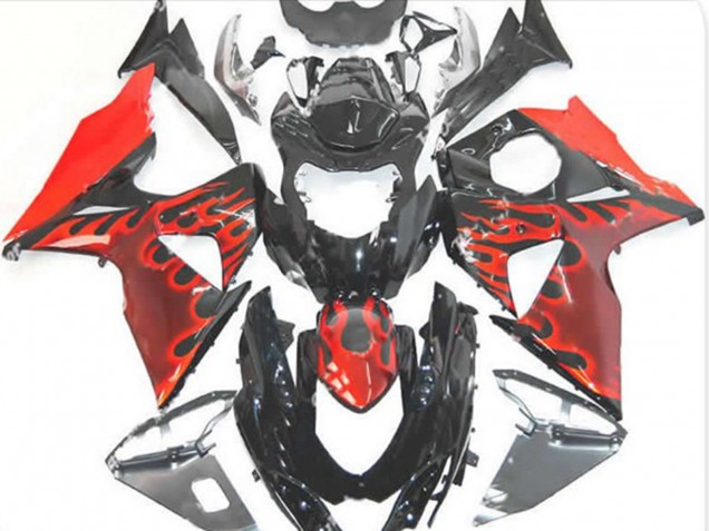 Rot Flamme 2009-2016 GSXR 1000 Motorrad Verkleidungen