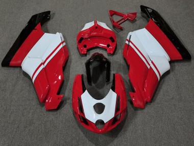 Rot Glänzend & Weiß 2003-2004 Ducati 749 999 Motorrad Verkleidungen