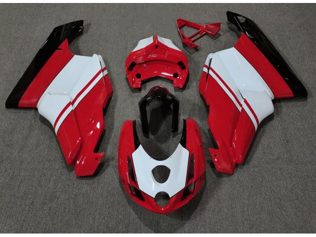 Rot Glänzend & Weiß 2003-2004 Ducati 749 999 Motorrad Verkleidungen
