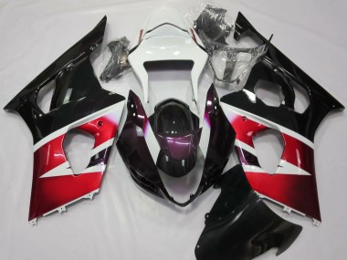 Rot Glänzend & Weiß 2003-2004 GSXR 1000 Motorrad Verkleidungen