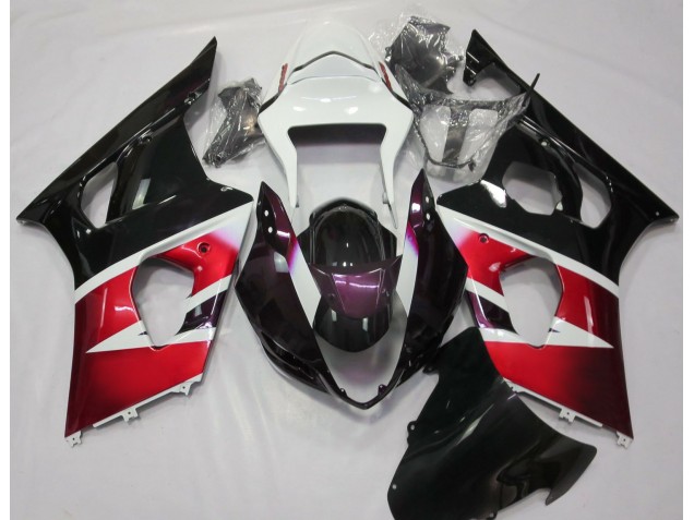 Rot Glänzend & Weiß 2003-2004 GSXR 1000 Motorrad Verkleidungen