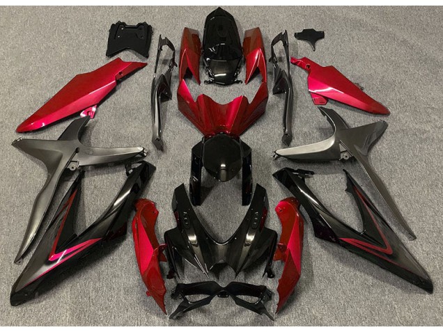 Rot Glänzend & Grün R 2008-2010 GSXR 600-750 Motorrad Verkleidungen