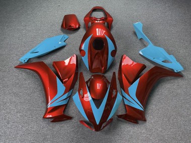Rot Glänzend & Hellblau 2012-2016 CBR1000RR Motorrad Verkleidungen