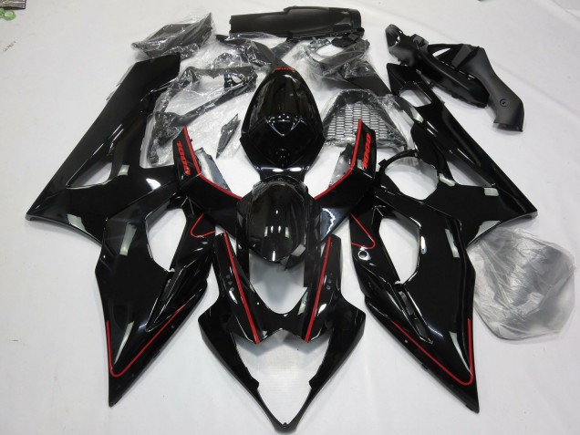 Rot Glänzend & Schwarz 2005-2006 GSXR 1000 Motorrad Verkleidungen