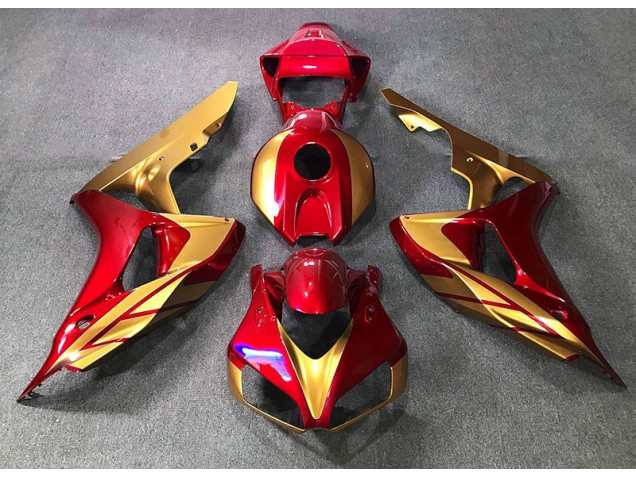Rot & Gold 2006-2007 CBR1000RR Motorrad Verkleidungen Rot & Gold 2006-2007 CBR1000RR Motorrad Verkleidungen