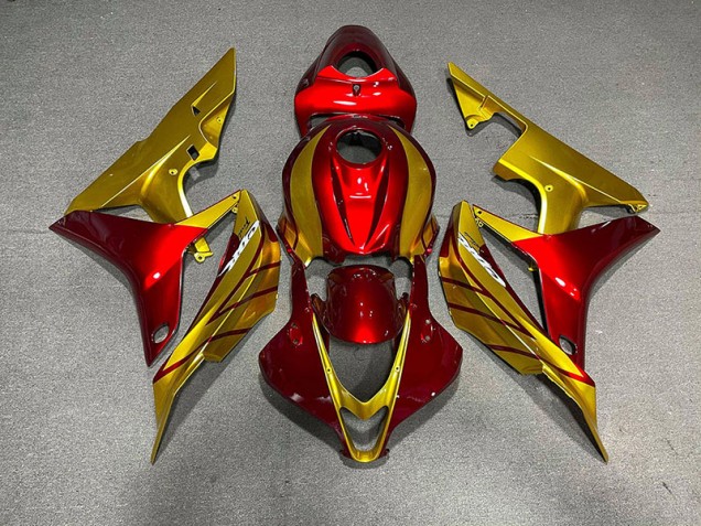 Rot & Gold 2007-2008 CBR600RR Motorrad Verkleidungen Rot & Gold 2007-2008 CBR600RR Motorrad Verkleidungen