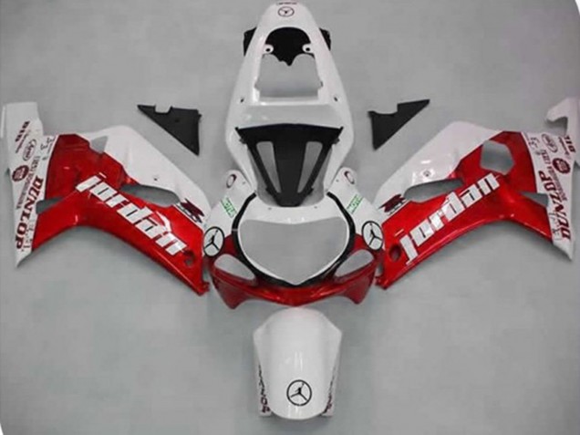 Rot Jordan 2001-2003 GSXR 600-750 Motorrad Verkleidungen