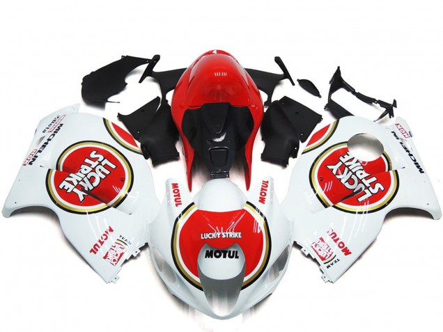 Rot Lucky Strike Stil 1997-2007 GSXR 1300 Motorrad Verkleidungen