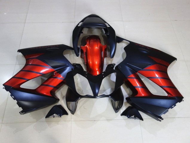 Rot & Schwarz 2002-2012 VFR800 Motorrad Verkleidungen