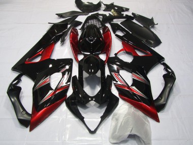 Rot & Schwarz Flare 2005-2006 GSXR 1000 Motorrad Verkleidungen