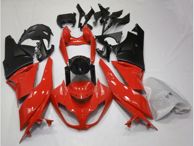 Rot & Schwarz Glänzend 2009-2012 ZX6R Motorrad Verkleidungen