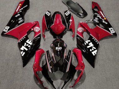 Rot & Schwarz Glänzend Kundenspezifisch 2005-2006 GSXR 1000 Motorrad Verkleidungen