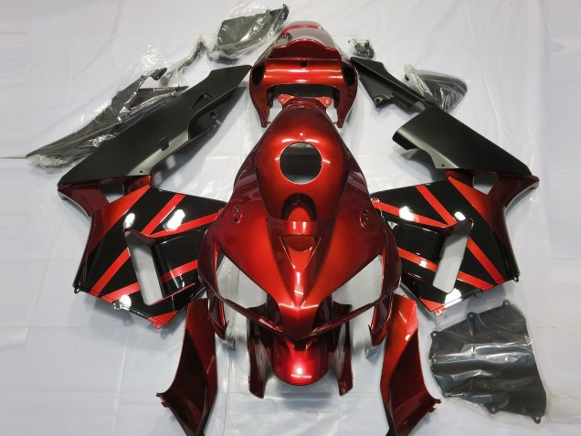 Rot & Schwarz Glänzendes Design 2005-2006 CBR600RR Motorrad Verkleidungen