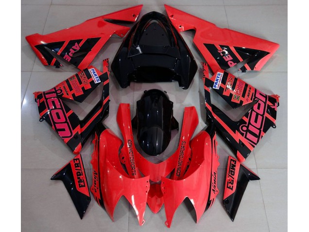 Rot & Schwarz & Logos 2004-2005 ZX10R Motorrad Verkleidungen