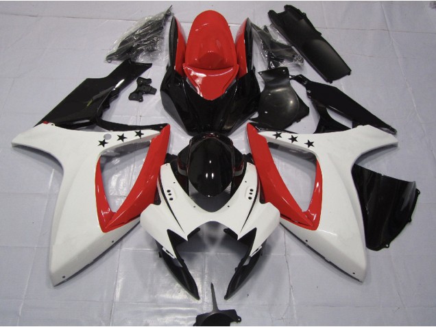 Rot Stern 2006-2007 GSXR 600-750 Motorrad Verkleidungen