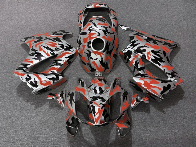 Rot Tarnung 2002-2012 VFR800 Motorrad Verkleidungen