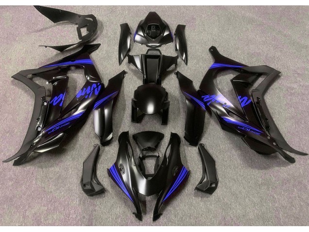 Satinschwarz & Blau 2016-2019 ZX10R Motorrad Verkleidungen Satinschwarz & Blau 2016-2019 ZX10R Motorrad Verkleidungen